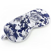 T-YZAG 2 Pieces Silk Eye mask Sleep Shading Breathable Men and Women Eye mask Sleeping Eye mask can be hot Compress ice, Blue and White Porcelain