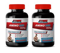 Bodybuilding Amino acids Supplements - Amino ACIDS 1000Mg - TOP Amino ACIDS Blend - l-arginine l-lysine l-carnitine - 2 Bottles 200 Capsules