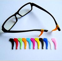 OHSEE 12 Pairs Eyeglasses Temple Tips Ear Grips Hook Anti-slip Holder Silicone Reading Sport Accessories for Kids & Adults (Random Color)