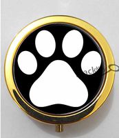 BlackKey Dog Paw Black Color 3-Compartment Decorative Pocket Gift Box Case Organizer for Pill, Color 2 -185