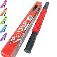 The Muscle Stick Roller | Massage Roller for Runners & Athletes | Muscle Roller Stick"Life-Proof" Strong Full Stainless Steel Core, ABS Plastic, Premium Star Textured Handles - Elite Hard Red