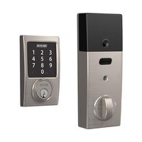 Schlage Connect Smart Deadbolt with Century trim in Satin Nickel, Zigbee Certified - BE468GBAK CEN 619