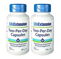 Life Extension Two Per Day bundled with Super Omega-3 EPA/DHA with Sesame Lignans & Olive Extract and Super Ubiquinol CoQ10 with Enhanced Mitochondrial Support™
