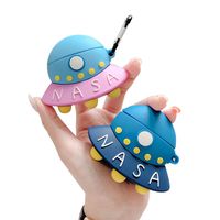 UR Sunshine AirPods Case, Super Cute Fun Creative UFO Shape AirPods Case, Soft Silicone Cover Earphone Protection Skin for Apple AirPods1&2-Pink Blue