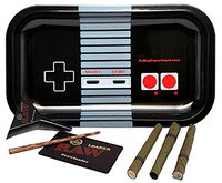 Bundle - 5 Items - Rolling Paper Depot Rolling Tray (Controller), RAW Lean Loader Cone Filler and King Palms Slim Cones (3 Cones)