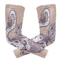 WXLIFE Floral Ethnic Animal Elephant Sun Uv Protection Sport Arm Sleeves for Men Women Kids Running Basketball Cycling Arm Warmer Sleeves 1 Pair