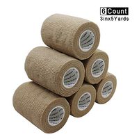 Self Adhesive Bandage Tape-Self Adherent Stretch Medical Bandage Wrap,Athletic Tape/Vet Tape,3Inch 5Yards-6 Count