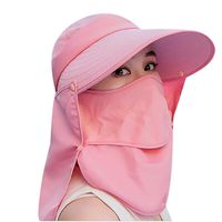 Fine Fishing Hat Folding Sun Hat 360° UV Protection Adjust Cap for Men Women Hiking Fishing Outdoor Yard Garden Working (Watermelon Red)