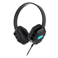 GumDrop Droptech B1 Over-Ear Headphones with Chew-Proof Cord, Flexible Break-Away Tip, 3.5mm Audio Jack for Classroom, Students, Kids -Black, Rugged, Plug & Play