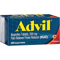 Advil Pain Reliever/Fever Reducer Coated Gel Caplet, 200mg Ibuprofen, Temporary Pain Relief 200 Count
