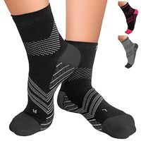 TechWare Pro Plantar Fasciitis Sock – Therapy Grade Targeted Cushion Compression Socks Men & Women. Ankle Brace Foot Sleeve with Arch Support for Achilles Tendonitis & Heel Pain Relief 1 Pair