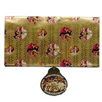 Disney Princesses Gold Printed Gift Wrap and Decorative Label - 19.7' x 27'