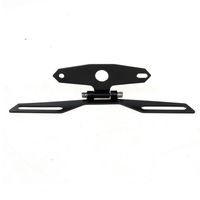 Ecosin Fashion Motorcycle Adjustable Folding License Plate Holder Tail Rear Light Bracket Mount