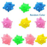 DreamJ 10Pcs Solid Colorful Reusable Washing Laundry Ball, Wash Ball,A Natural and Better Alternative to Fabric Softener -Clothes Will Come Out Soft, Fluffy, Fewer Wrinkles and Less Static