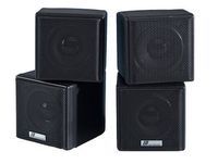 JA Audio 3.5" Mini Cube Speakers - Black (Pair)