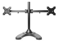MonMount Dual LCD Freestanding Monitor Stand Up to 24-Inch, Black (LCD-6460B), Standard