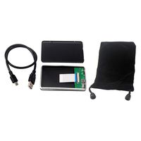 High Speed External Hard Drive Enclosure, USB 2.0 to 40pin ZIF CE 1.8 inches HDD Adapter Case Aluminium Durable