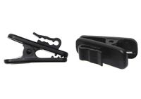 Mini Skater 1 Inch Length Small Earphone Wire Clip Headphone Mount Cable Clothing Clip Earbud Clip to Keep Earphone/Microphone Cord in Place for 1.5mm Wire Diameter Round Wire Earphone,4Pcs (Black)