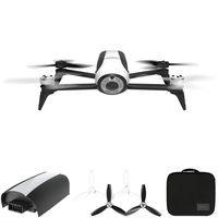 Parrot Bebop 2 Quadcopter Drone with HD 14MP Flight Camera (White) All Inclusive Pack Includes Drone, Extra Battery, and Parrot Hard Side Case