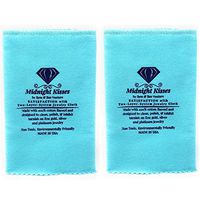 Non-Toxic, 100% Cotton, Designed to Clean, Polish & inhibit Tarnish on fine Gold, Silver & Platinum Jewelry-Two-Layer-System Cleaning & Polishing Cloth- Extra Large 12" X 15" (2 Packs)