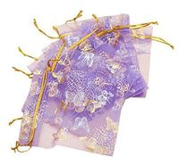 A&S Creavention Holiday Design Organza Drawstring Jewelry Pouches Bag 4x5"
