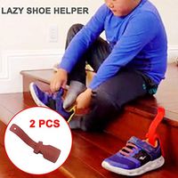 Lazy Shoe Helper, One Pedal Shoe Lifting for Easy to Wear Shoes Handled Shoe Horn for Men, Women and Kids, Sock Slider Handled Shoe Horn for Seniors, Elderly, Disabled