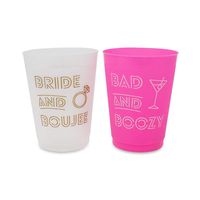 Bach & Boujee Bachelorette Party Cups by Stag & Hen | 15 Pack With Bonus Cup For The Bride | 16 oz. | Bachelorette Party Cups, Decorations, Supplies
