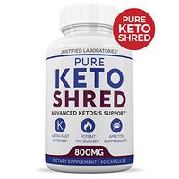 Pure Keto Shred Advanced BHB Ketogenic Supplement Exogenous Ketones Ketosis for Men Women 60 Capsules