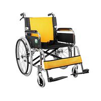 Walkers Lxn Wheelchair/Senior Wheelchair/Handicapped Vehicles Collapsible Aluminum Alloy Comfortable and Breathable with Handbrake Inflatable Solid Tire Trolley