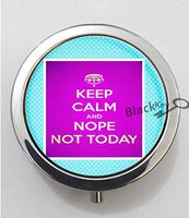 BlackKey Nope Not Today 3-Compartment Decorative Pocket Gift Box Case Organizer for Pill, Color 1 -749