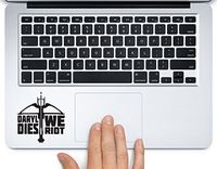 Daryl Dies We Riot The Walking Dead Printed Trackpad Clear Vinyl Decal Sticker Compatible with Apple MacBook Pro Air 11" 12" 13" 15" All Years Laptop Trackpad Keyboard (11 " Macbook Air)