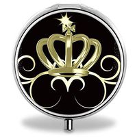 IMLONE Pill Organizer- Sliver Weekly Pill Boxes with 3 Components and Mirror for Travelling and Daily Needs,Compartments to Hold Vitamins, Cod Liver Oil, Supplements and Medication