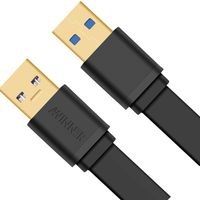 Awinner USB 3.0 Type A Male to Type A Male Flat Cable (1M)
