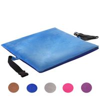 YGYQZ Memory Foam Seat Cushion, Thickening Car Seat/Office Chair/for Dining Chairs/Wheelchair/Kitchen Chair Blue Seat Cushion with Over-Soft Pile Fabric for Hard Surface Relieve Numbness(Blue)