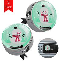 Snow Crystal Ball two gun black air freshener aromatherapy essential oil diffusers for car vent clip portable with four refill pads 1.33x1.83in