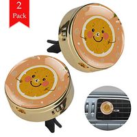Fruits orange 2 pcs Car Essential Oil Diffuser Vent Clip Aromatherapy Diffuser Locket Air Freshener with 4 Refill Pads 1.33x1.83in