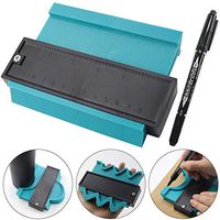Plastic Contour Gauge Contour Gauge Duplicator 4 Inch/120mm Contour Profile Gauge, Multi-Functional Plastic Contour Duplicator Edge Shaping Measure Ruler (Blue)
