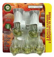 Air Wick Holiday Scented Oil Kit, Pumpkin Spice, 2 Warmers + 5 Refills