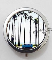 BlackKey City California Camper Bus Scenery Landscape 3-Compartment Decorative Pocket Gift Box Case Organizer for Pill, Color 1 -203