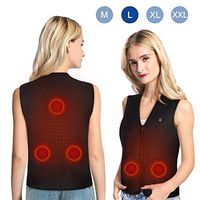 Electric Heated Vest, Built-in 5 PCS Heating Therapy Pad USB Charging Heated Clothing for Body Warmer in Cold Winter Outdoor Activities Hunting Camping Hiking Skiing, Fits Men and Women (L)