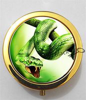 BlackKey Snake 3-Compartment Decorative Pocket Gift Box Case Organizer for Pill, Color 2 -2216