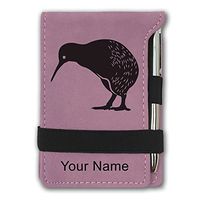 Mini Notepad, Kiwi Bird, Personalized Engraving Included (Pink)