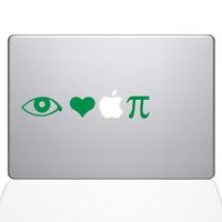 The Decal Guru I Love Apple Pie MacBook Decal Vinyl Sticker - 12" MacBook - Green (1094-MAC-12M-LG)