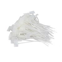 VONOTO 100PCS Write on Ethernet Wire Zip Ties Cable Mark Tags Nylon Power Marking Label