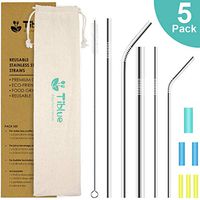 5 PCS Stainless Steel Metal Straws10.5"/8.5" Reusable Drinking Straws for 30oz/20oz Yeti Tumbler Diameter 0.48" 0.32" 0.24" Straw with Silicone Tip Cleaning Brush & Pouch-Fits All Your Drinking Needs