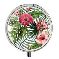 Pill Cases Metal,Custom Round Medecine Case Medecine Bottle Mini Travel Pill Vitamin Decorative Box Case Holder