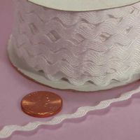 White Ric Rac Trim, 5mm X 22Yd