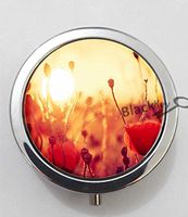 BlackKey Sunrise Flowers 3-Compartment Decorative Pocket Gift Box Case Organizer for Pill, Color 1 -1152