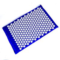Mexidi Acupressure Mat Pillow Set Body Foot Massage Cushion Shakti Yoga Mat Muscle Relaxation, Relieve Your Stress, Back, Neck,Sciatic Pain with Carry Storage Bag (Blue, Massage Mat)