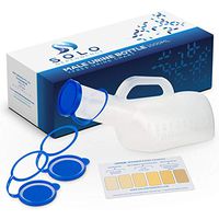 Urinals for Men with Spill Proof Lid Locks Away Urine Odor Perfect Portable Male Urinal Bottles for Travel, Bedside, Car or Camping Mens Plastic Pee Bottle The Ideal Gift for Grandad